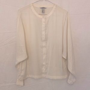 EUC H&M long sleeve blouse, cream white, US size 6